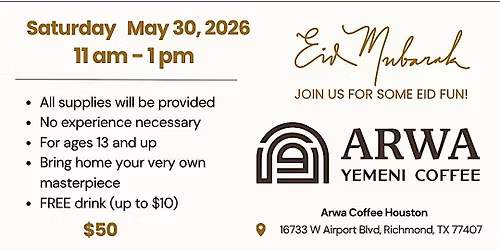 Arabic Calligraphy Workshop @ Arwa Coffee with Hina Chaudhry