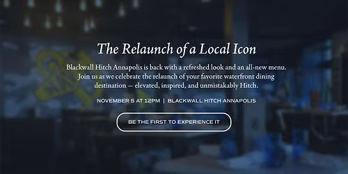 Blackwall Hitch Annapolis: A New Chapter Begins