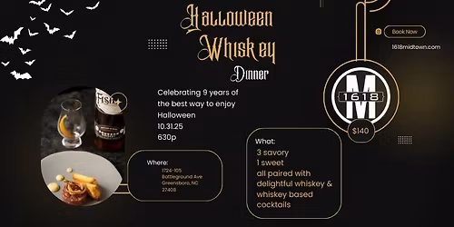 9th Annual Halloween Whiskey Dinner
