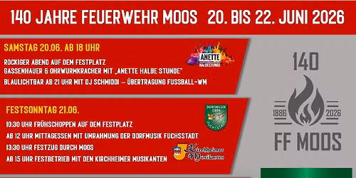 Feuerwehrfest 140 Jahre Freiwillige Feuerwehr Moos