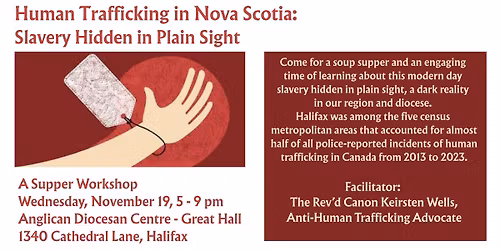 Supper Workshop: Human Trafficking in Nova Scotia