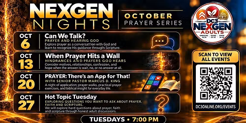NexGen Nights: Emerging, Young Adults and Prime Bible Study