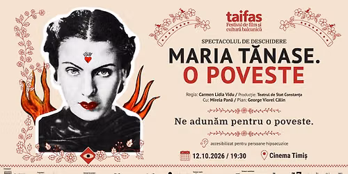 Maria T\u0103nase. O poveste | Spectacolul de deschidere Taifas Festival 2026