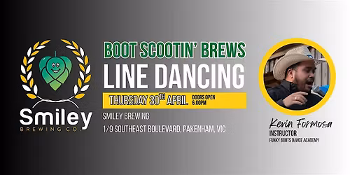 Line Dancing @ Smiley Brewing - Boot Scootin' Brews