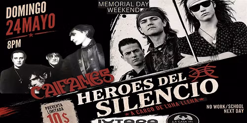 Heroes Del Silencio, Caifanes. Live Tribute In Pasadena "$7 FLASH SALE"