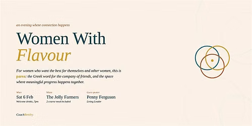 Women with Flavour. The Parea Gathering.