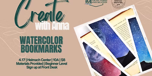 Create with Anna: Watercolor Bookmarks