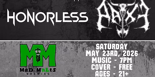 Mind Virus | Forfeiture | Honorless | AATXE @ Mad Malt\u2019s (Huntsville)