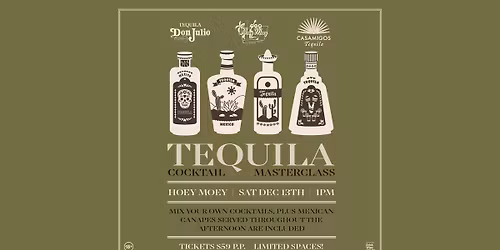 Tequila Cocktail Masterclass is back at the Hoey!