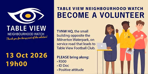 Become a TVNW Volunteer - 13 Oct