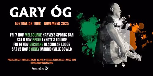 Gary \u00d3g - Live at Black Bear Lodge, Brisbane