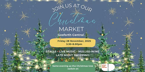 Christmas Twilight Market and Late night shopping evening