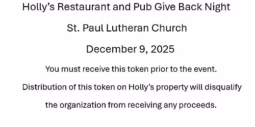 Holly's Give Back Night!