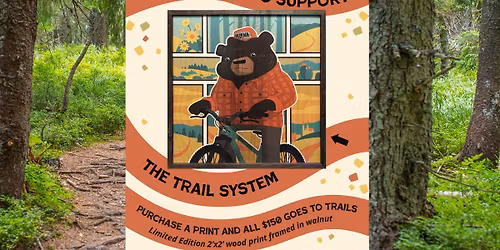 Ales for Trails Wood Print Pop Up