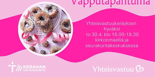 Vapputapahtuma Yhteisvastuuker\u00e4yksen hyv\u00e4ksi