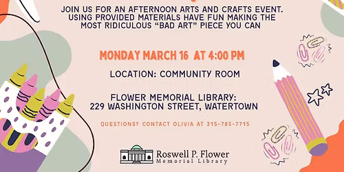 Ages 18+ Bad Art Afternoon