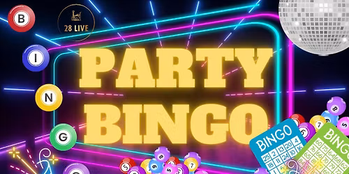 Party Bingo p\u00e5 28 Live inkl afterparty med DJ