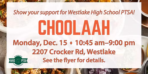 WHS PTSA Fundraiser at Choolaah
