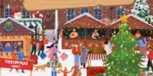 \ud83c\udf84Christmas Market Under The Tent\ud83c\udf84