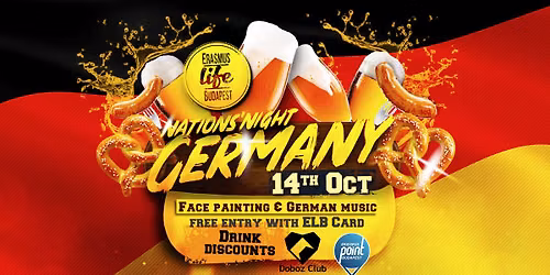 Nation's Night GERMANY by ELB \u2718 14th Oct @Doboz \u2718 Free w\/ ELB Card