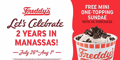 Freddy's 2 Year Anniversary Celebration