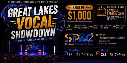 REGISTER to SING  in the Great Lakes Vocal Showdown!