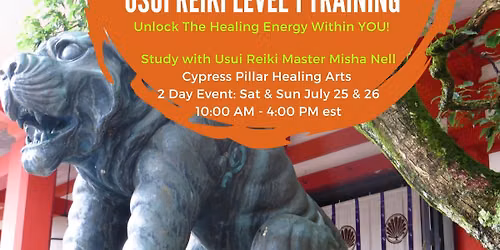 Usui Reiki Level 1 Certification * Two Day In Person or Virtual Event with Reiki Master Misha Nell