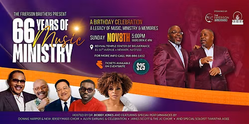 THE FRIERSON BROTHERS PRESENT 66 YEARS OF MUSIC MINISTRY