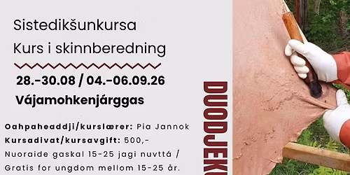 Sistedik\u0161unkursa ~ Kurs i skinnberedning