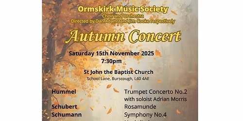 Ormskirk Music Society Autumn Concert