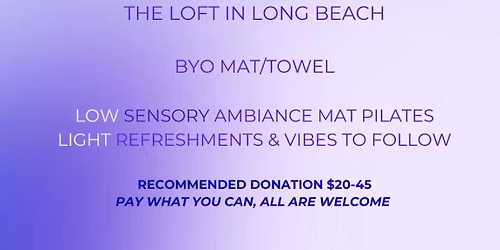 Low Sensory Mat Pilates (DONATION BASED)