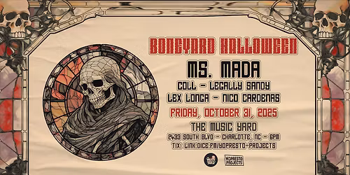 BONEYARD Halloween at The Music Yard
