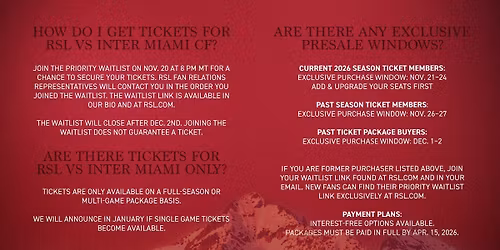 Real Salt Lake vs. Inter Miami CF