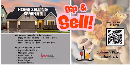 Decembers Sip & Sell: Home Selling Seminar & Pizza Night