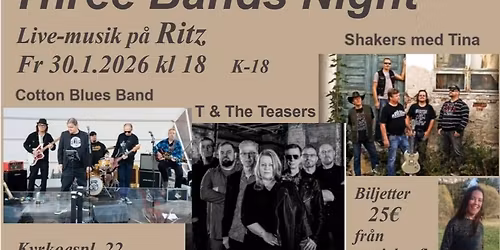 Shakers & Tina, Cotton Blues Band and T & The Teasers in Three Bands Night @ Ritz