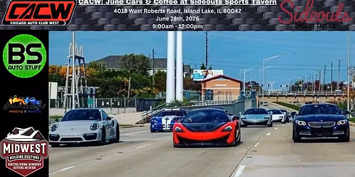 CACW: June Cars & Coffee at Sideouts Sports Tavern
