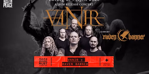 Rust In Peace: Vanir Releasekoncert + support: Raven Banner