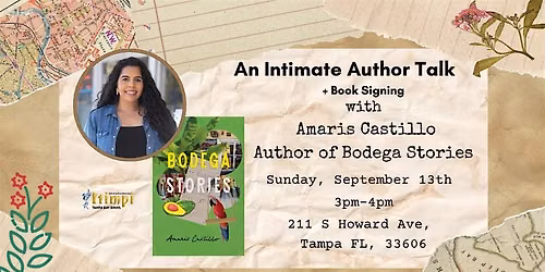 An Intimate Author Talk + Book Signing with Amaris Castillo