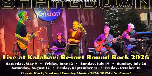 Shakedown Live at Kalahari - Round Rock