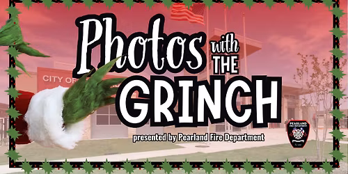 Photos with the Grinch at Fire Station 3