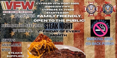 Cypress VFW Steak Night