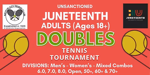 MCTC Juneteenth Adult Doubles Tennis Tour