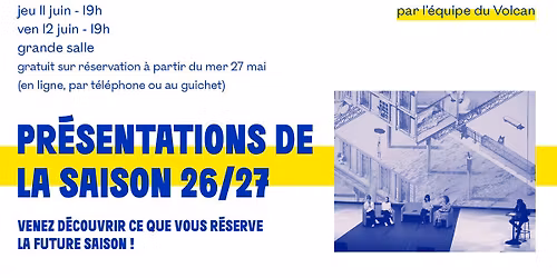 Pr\u00e9sentations de la saison 26\/27