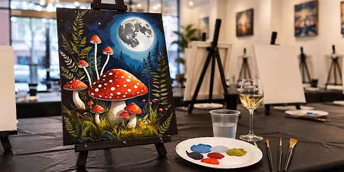 Paint & Sip in Eugene, Oregon \u201cMushroom Moon\u201d