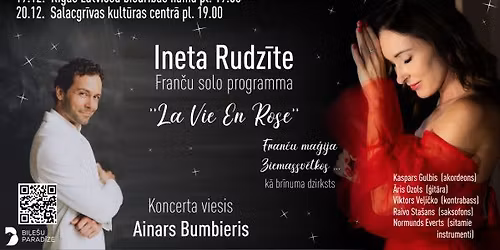INETA RUDZ\u012aTE fran\u010du \u0161ansona koncert\u0101 \u201cLa Vie en Rose\u201d