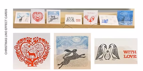 Lino Print card workshop
