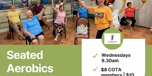 Seated (Chair) Aerobics (In Person & Zoom) with Super Ageing's Sharon Kelly
