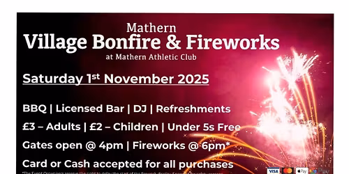 Mathern Athletic Club Annual Bonfire and Fireworks
