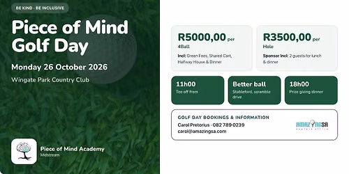 Piece of Mind Golf Day 2026
