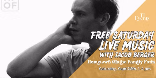 Free Saturday Live Music featuring Jacob Berger